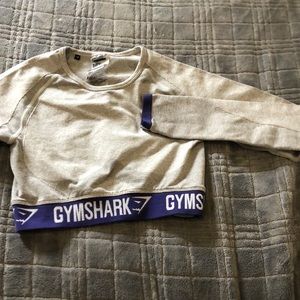 Gymshark gray and purple crop top